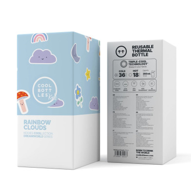 COOL BOTTLES. Ανοξείδωτο παιδικό παγούρι Άγρια Ζώα 350ml