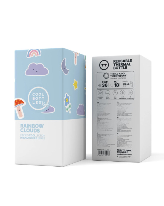 COOL BOTTLES. Ανοξείδωτο παιδικό παγούρι Άγρια Ζώα 350ml