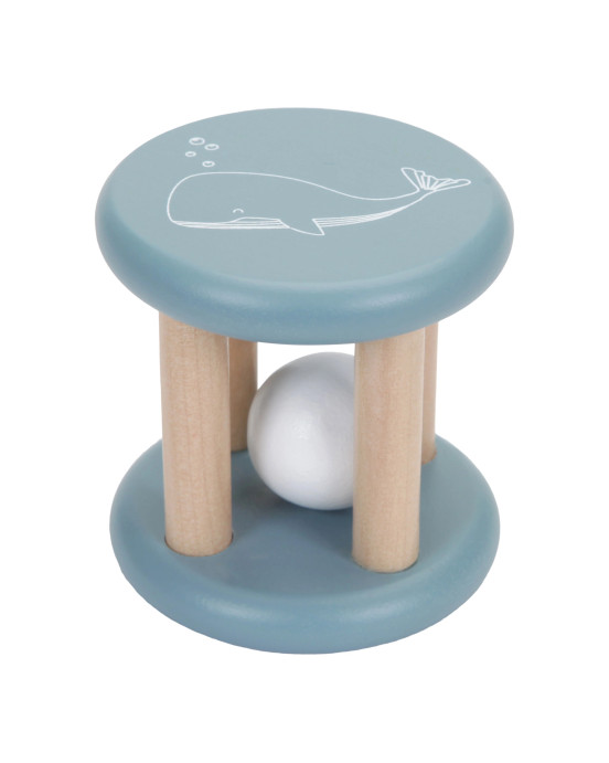 LITTLE DUTCH. Ξύλινη κουδουνίστρα Ocean (γαλάζιο).