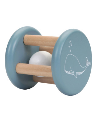LITTLE DUTCH. Ξύλινη κουδουνίστρα Ocean (γαλάζιο).