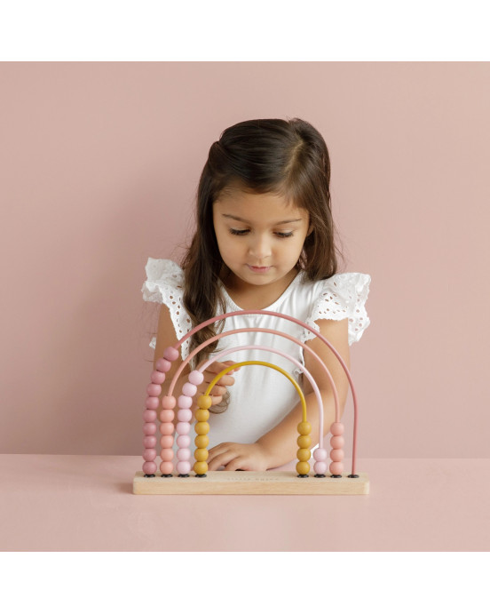 LITTLE DUTCH. Αριθμητήριο Ουράνιο Τόξο (ροζ).