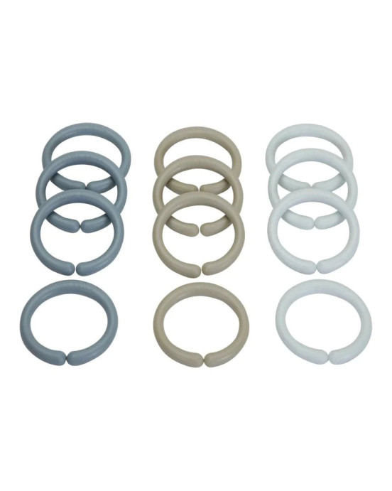 LITTLE DUTCH. Σετ κρίκων για υφασμάτινα παιχνίδια (μπλε).