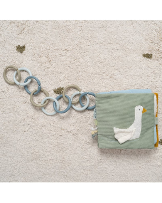 LITTLE DUTCH. Σετ κρίκων για υφασμάτινα παιχνίδια (μπλε).