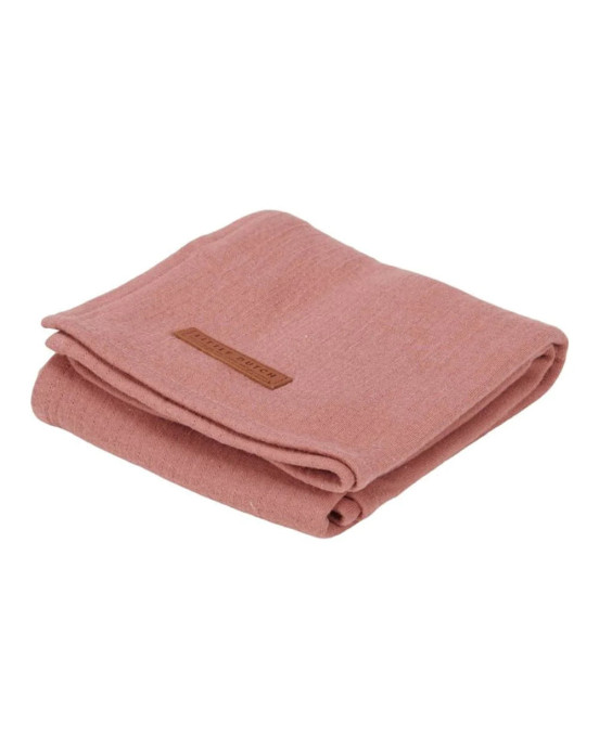 LITTLE DUTCH. Πανάκι αγκαλιάς - ύπνου Pure Pink Blush 120x120εκ.
