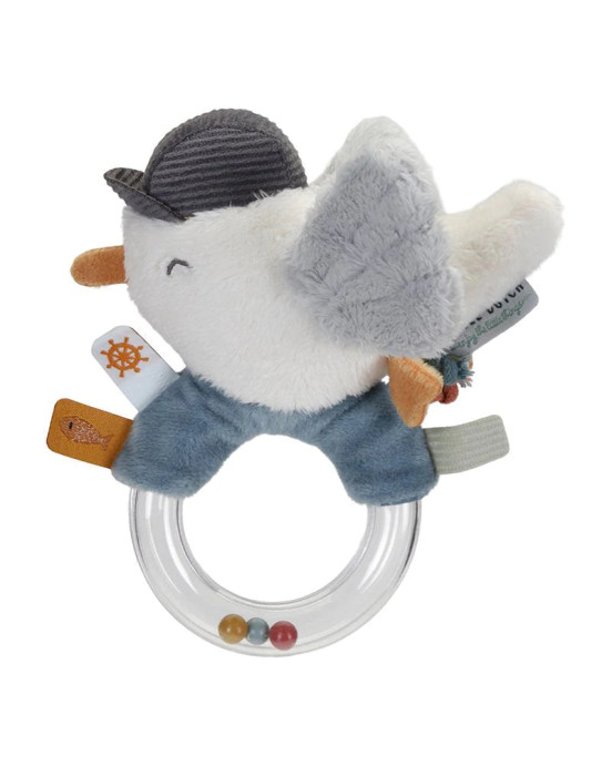 LITTLE DUTCH. Υφασμάτινη κουδουνίστρα με κρίκο Sailors Bay.