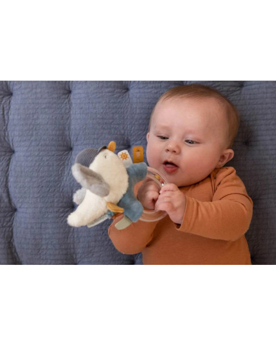 LITTLE DUTCH. Υφασμάτινη κουδουνίστρα με κρίκο Sailors Bay.