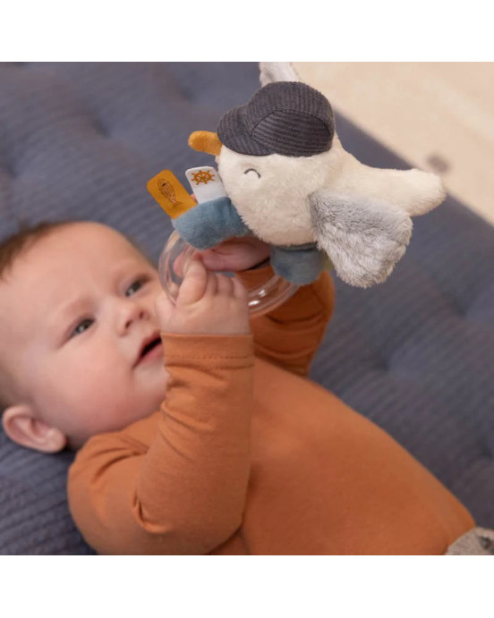 LITTLE DUTCH. Υφασμάτινη κουδουνίστρα με κρίκο Sailors Bay.