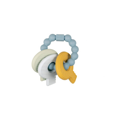 LITTLE DUTCH. Μασητικό σιλικόνης μπρελόκ (μπλε).