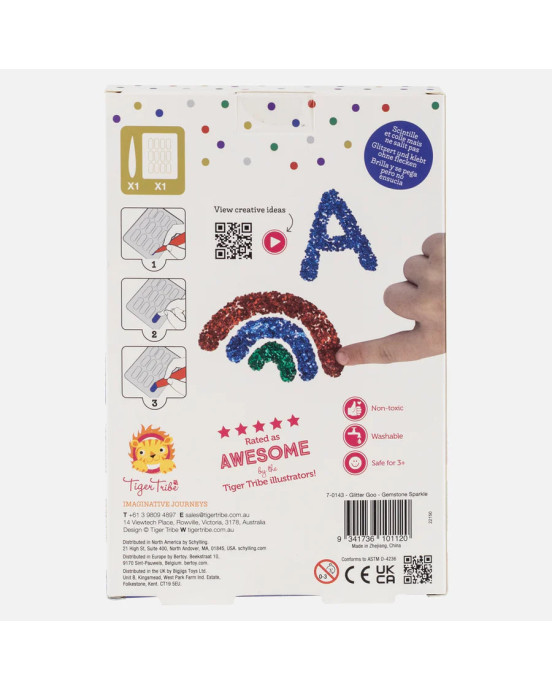 TIGER TRIBE. Κόλλα glitter για σχεδιασμό Gemstone