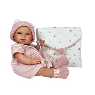 Nines D'Onil: Νεογέννητο μωρό με αλλαξιέρα, πιπίλα και βραχιολάκι μαιευτηρίου - 37 εκ. κοριτσι