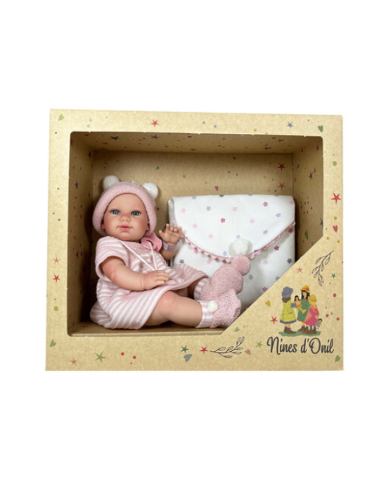 Nines D'Onil: Νεογέννητο μωρό με αλλαξιέρα, πιπίλα και βραχιολάκι μαιευτηρίου - 37 εκ. κοριτσι