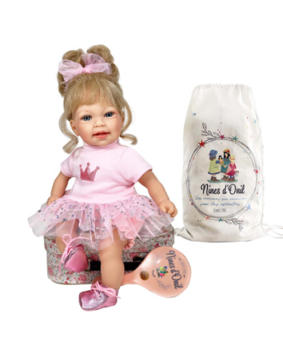 Nines D'Onil: Little Susi Glitter Ξανθιά με βούρτσα - 40 εκ.