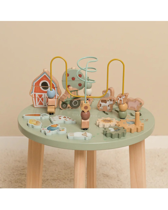 Little Dutch Παιδικό Ξύλινο Τραπέζι Δραστηριοτήτων Little Farm FSC  LD7141