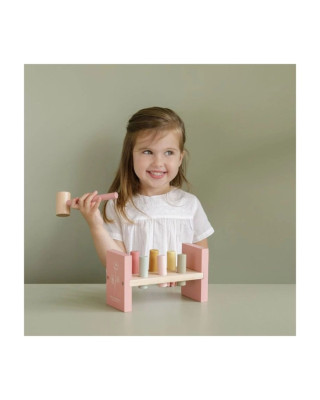 Little Dutch Ξύλινο παιχνίδι αντιστοίχισης με σφυρί Flowers LD7025