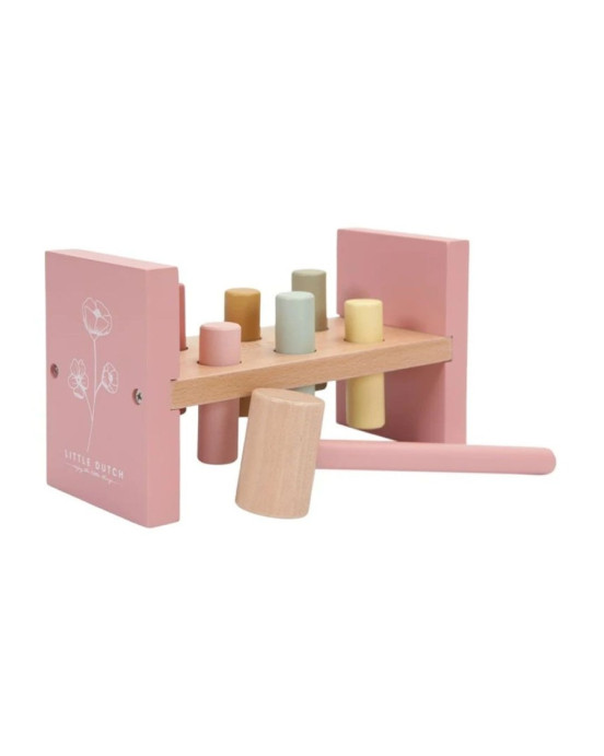 Little Dutch Ξύλινο παιχνίδι αντιστοίχισης με σφυρί Flowers LD7025
