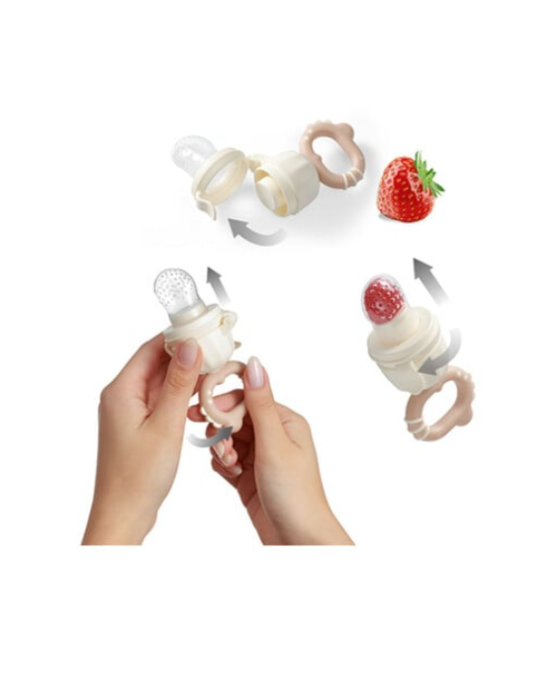 BabyOno: Βρεφικός τροφοδότης φαγητού με 2 εξαρτήματα - Μπεζ