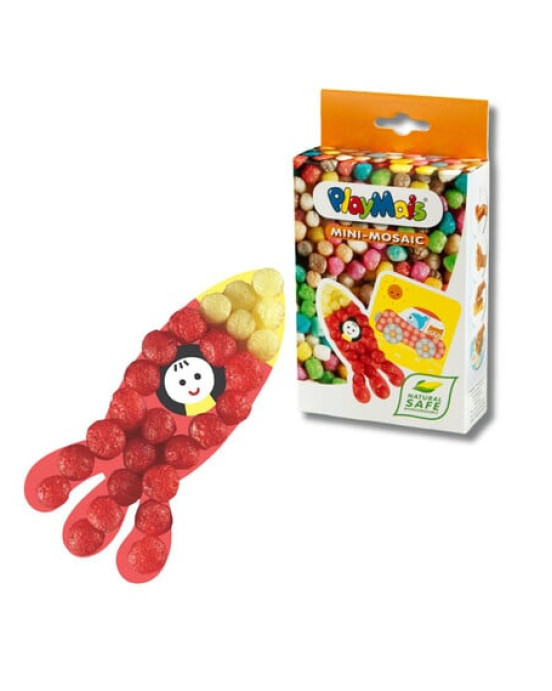 Playmais: Mini Κατασκευές με κάρτες και σφουγγαράκια από άμυλο καλαμποκιού 2τεμ. - Πύραυλος   PLM-160544