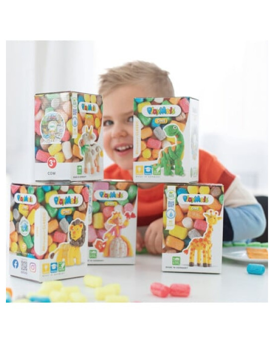 Playmais: Mini Κατασκευές με κάρτες και σφουγγαράκια από άμυλο καλαμποκιού 2τεμ. - Πύραυλος   PLM-160544