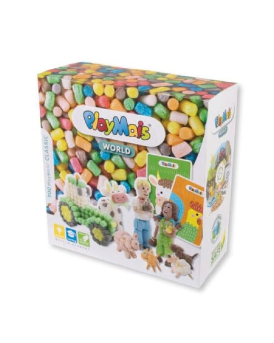 Playmais: 900 τεμάχια σφουγγαράκια & 2 κάρτες Φάρμα - Κατασκευή από καλαμπόκι PLM-160917