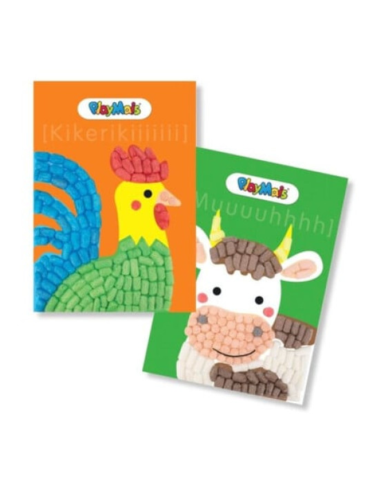 Playmais: 900 τεμάχια σφουγγαράκια & 2 κάρτες Φάρμα - Κατασκευή από καλαμπόκι PLM-160917