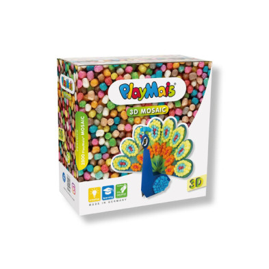 Playmais: 2.300 τεμάχια 3D Παγώνι, Σφουγγαράκια από καλαμπόκι PLM-160871