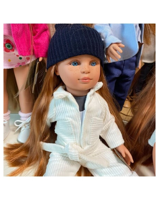 Magic baby Παιδική κούκλα "Nina με ολόσωμη φόρμα κοτλέ"-42εκ. MB42118