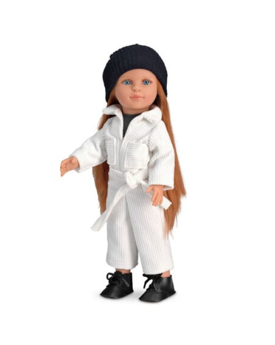 Magic baby Παιδική κούκλα "Nina με ολόσωμη φόρμα κοτλέ"-42εκ. MB42118