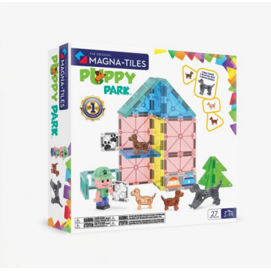 MAGNA-TILES Puppy Park 27 Τεμάχια – Μαγνητικά Πλακίδια STEM με Πάρκο Κατοικίδιων 252027DD