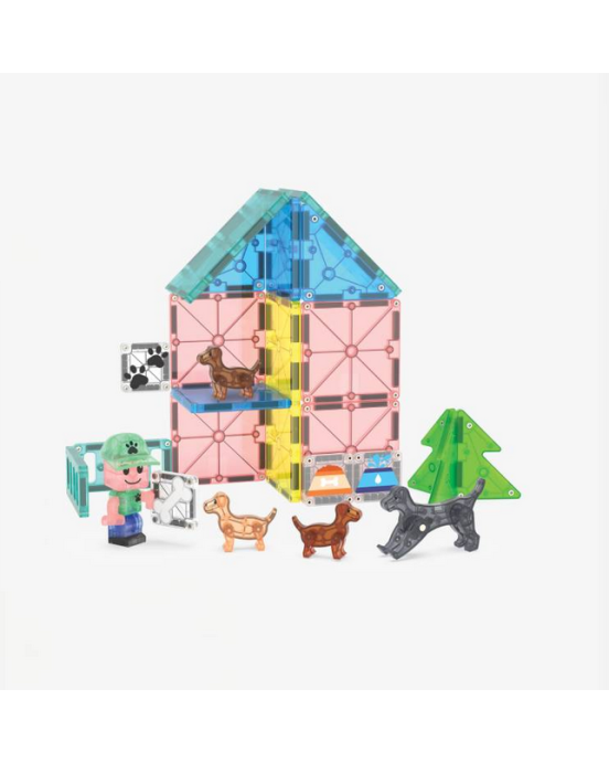 MAGNA-TILES Puppy Park 27 Τεμάχια – Μαγνητικά Πλακίδια STEM με Πάρκο Κατοικίδιων 252027DD