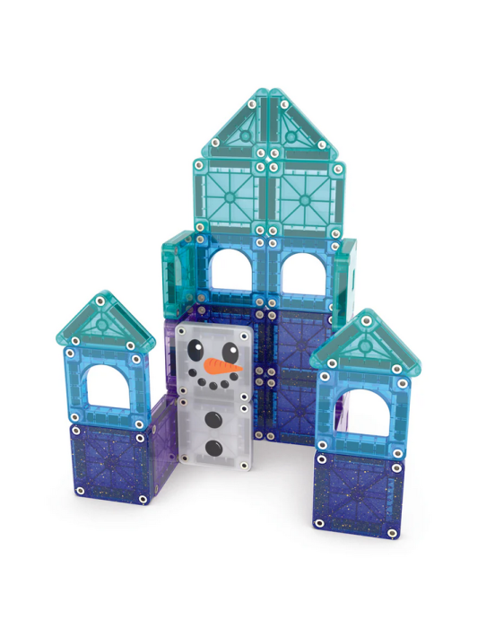 MAGNA-TILES microMAGS Winter Wonder Travel 26 Τεμάχια – Μαγνητικά Πλακίδια STEM για Ταξίδι 254026WW