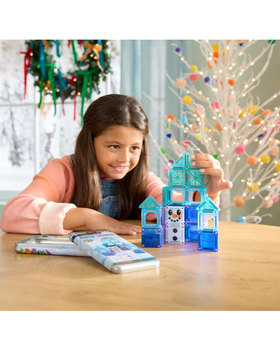 MAGNA-TILES microMAGS Winter Wonder Travel 26 Τεμάχια – Μαγνητικά Πλακίδια STEM για Ταξίδι 254026WW
