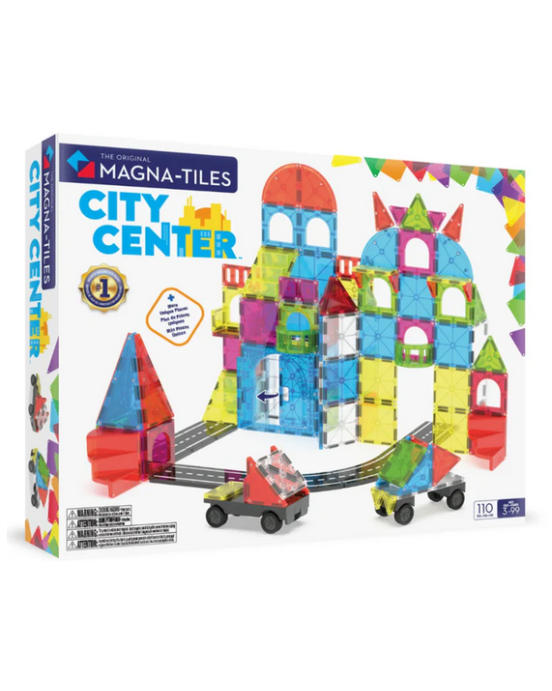 MAGNA-TILES City Center 110 Τεμάχια – Μαγνητικά Πλακίδια STEM για Πόλη 251110CC