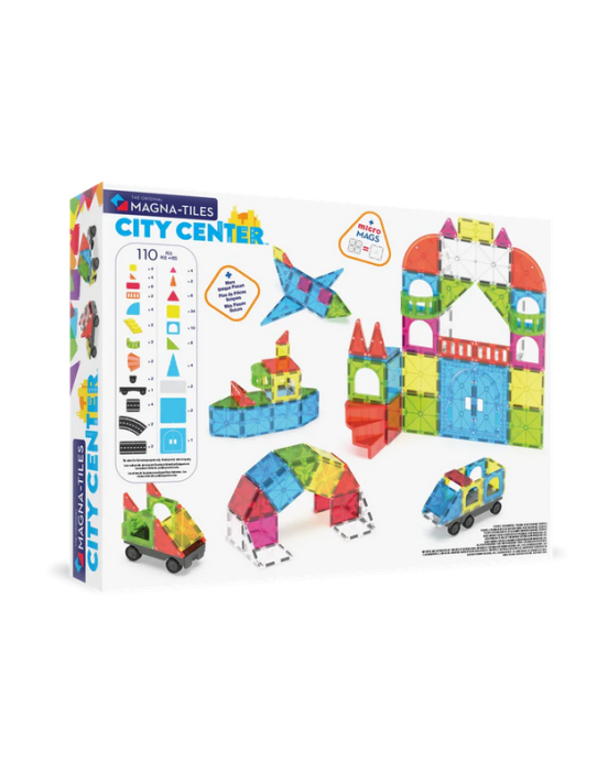 MAGNA-TILES City Center 110 Τεμάχια – Μαγνητικά Πλακίδια STEM για Πόλη 251110CC