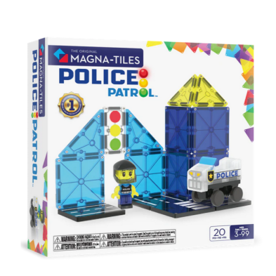 MAGNA-TILES Police Patrol 20 Τεμάχια – Μαγνητικά Πλακίδια STEM με Αστυνομία 252020PO
