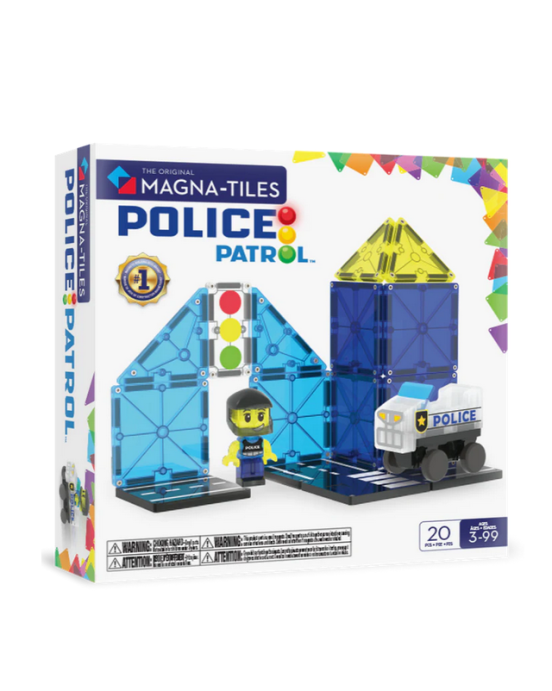 MAGNA-TILES Police Patrol 20 Τεμάχια – Μαγνητικά Πλακίδια STEM με Αστυνομία 252020PO