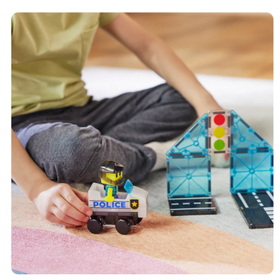 MAGNA-TILES Police Patrol 20 Τεμάχια – Μαγνητικά Πλακίδια STEM με Αστυνομία 252020PO