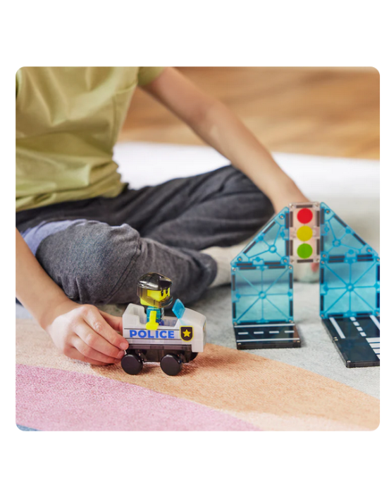 MAGNA-TILES Police Patrol 20 Τεμάχια – Μαγνητικά Πλακίδια STEM με Αστυνομία 252020PO
