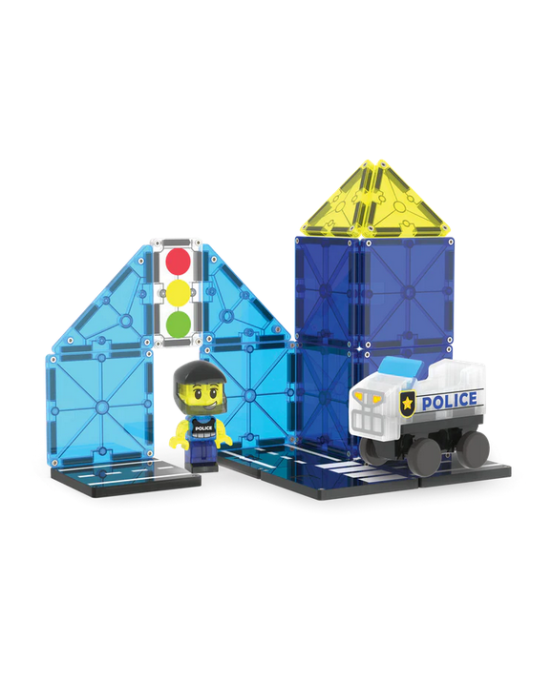 MAGNA-TILES Police Patrol 20 Τεμάχια – Μαγνητικά Πλακίδια STEM με Αστυνομία 252020PO