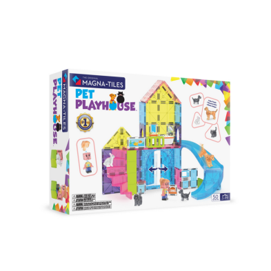 MAGNA-TILES Pet Playhouse 50 Τεμάχια – Μαγνητικά Πλακίδια STEM με Κατοικίδια 252050PP