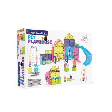 MAGNA-TILES Pet Playhouse 50 Τεμάχια – Μαγνητικά Πλακίδια STEM με Κατοικίδια 252050PP