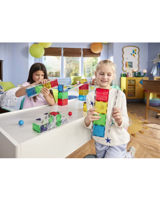 MAGNA-TILES Rail Racers Deluxe 90 Τεμάχια – Μαγνητικά Πλακίδια STEM με Ράμπες 251090RR