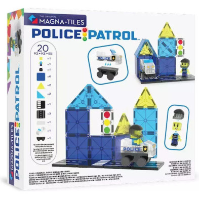 MAGNA-TILES Police Station 35 Τεμάχια – Μαγνητικά Πλακίδια STEM για Αστυνομικό Σταθμό 252035PS