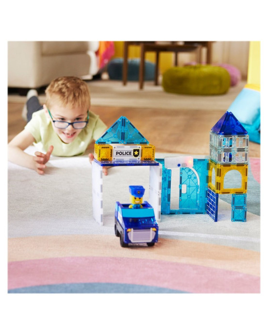 MAGNA-TILES Police Station 35 Τεμάχια – Μαγνητικά Πλακίδια STEM για Αστυνομικό Σταθμό 252035PS
