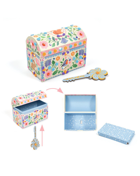 Djeco DIY διακοσμώ σεντούκι πολύτιμων αντικειμένων με κλειδί 07929