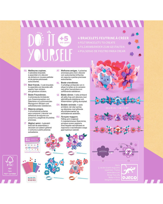 Djeco DIY φτιάχνω και διακοσμώ βραχιόλια φιλίας "Best Friends 07938