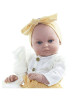 Magic baby Παιδική κούκλα μωρό "Alicia με κίτρινη κορδέλα και αξεσουάρ"-45εκ. MB46625