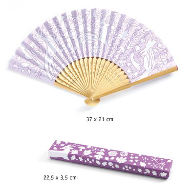 Djeco DIY Φτιάχνω Χρωματίζω Βεντάλια και θήκη - FSC MIX 07945