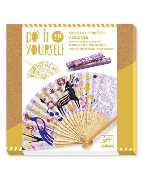 Djeco DIY Φτιάχνω Χρωματίζω Βεντάλια και θήκη - FSC MIX 07945