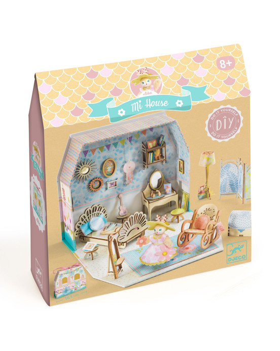 Djeco DIY κατασκευάζω και χρωματίζω κουκλόσπιτο-βαλιτσάκι "Alba" 08030