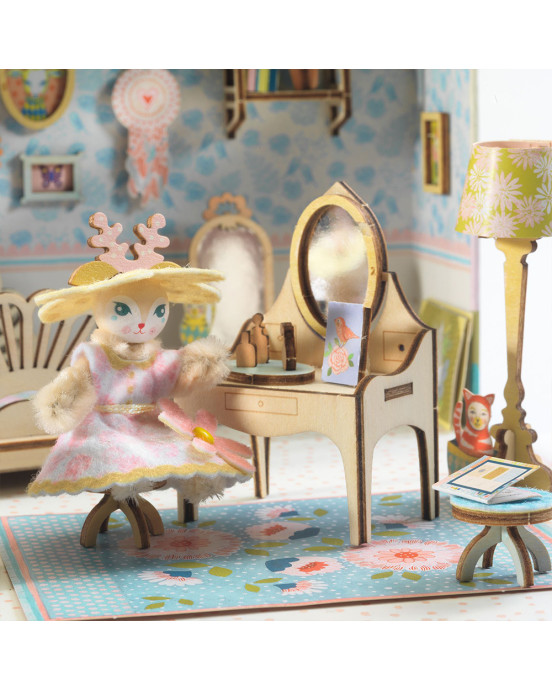 Djeco DIY κατασκευάζω και χρωματίζω κουκλόσπιτο-βαλιτσάκι "Alba" 08030